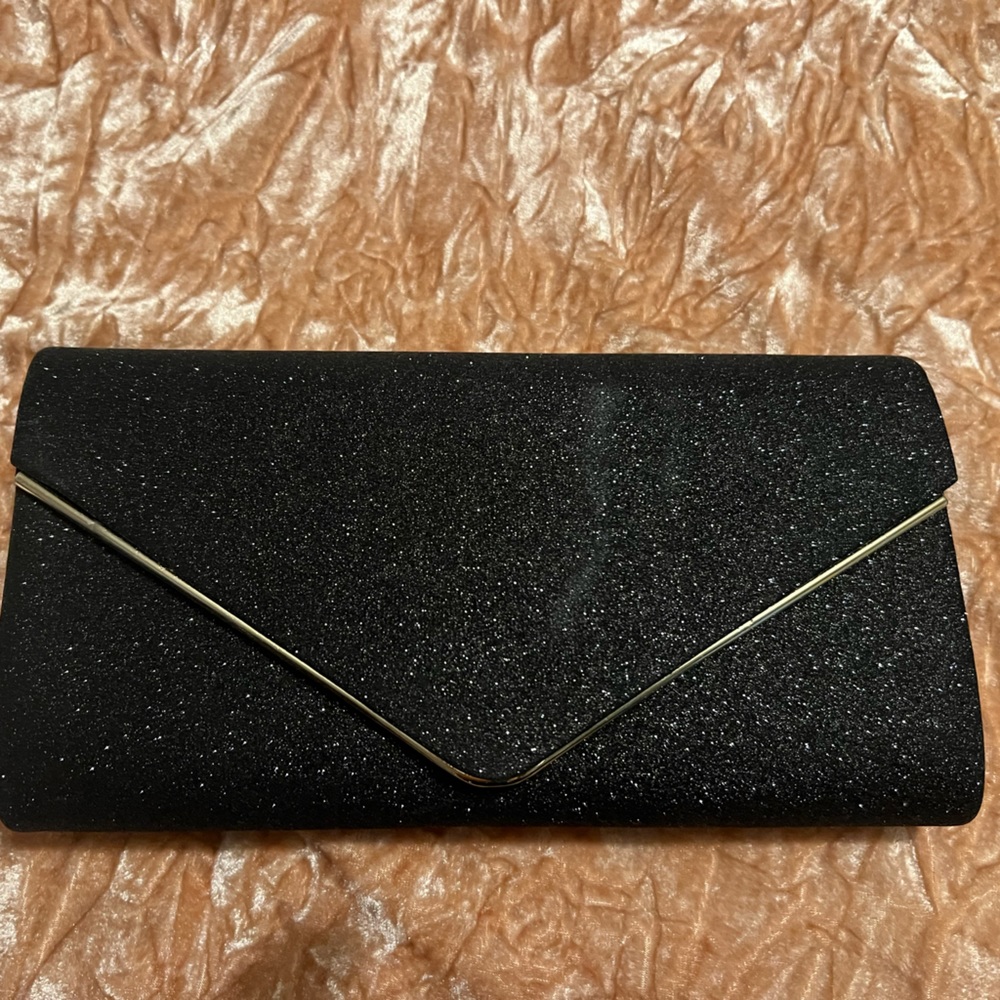 Brand new clutch! Black sparkles
